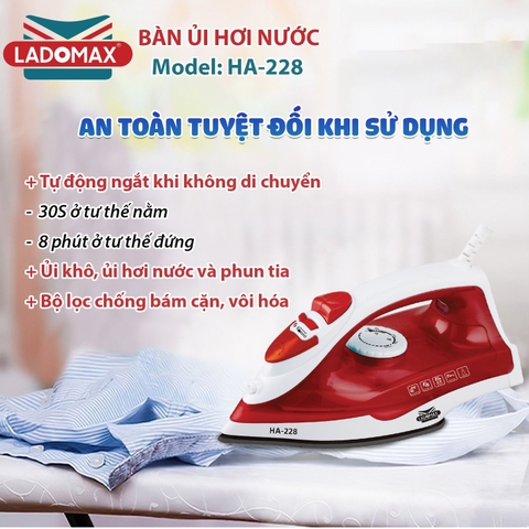 Bàn ủi hơi nước Ladomax Ha-228 (1tx24)