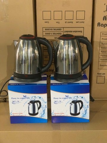 Ấm đun inox rẻ 1.8L không thương hiệu (1tx24)