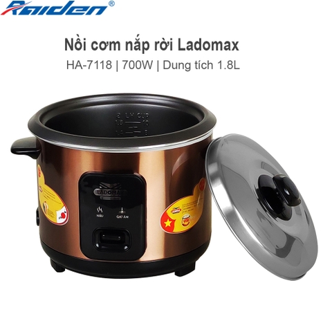 Nồi cơm 1.8L nắp rời Ladomax Ha-7118 (1tx6)