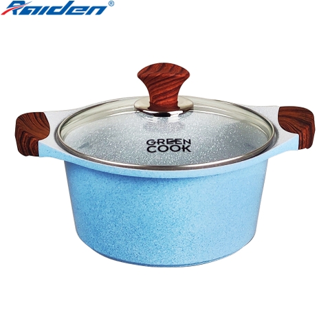Nồi đúc Greencook men đá xanh Sapphire GCS09
