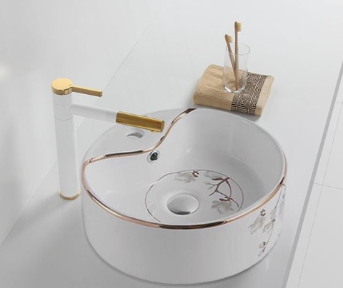 Lavabo vân hoa
