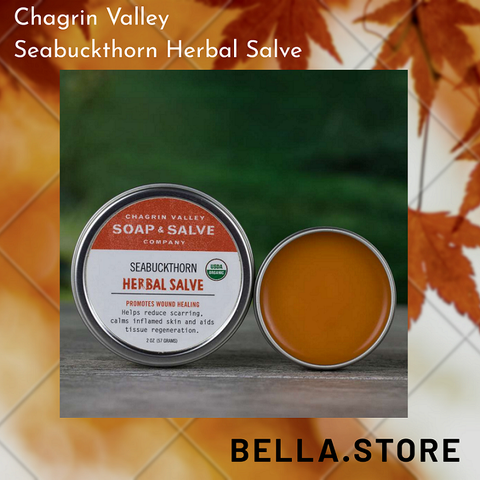 Sáp thảo mộc hữu cơ phục hồi da mụn, chàm da Chagrin Valley Sea Buckthorn Salve hàng Mỹ