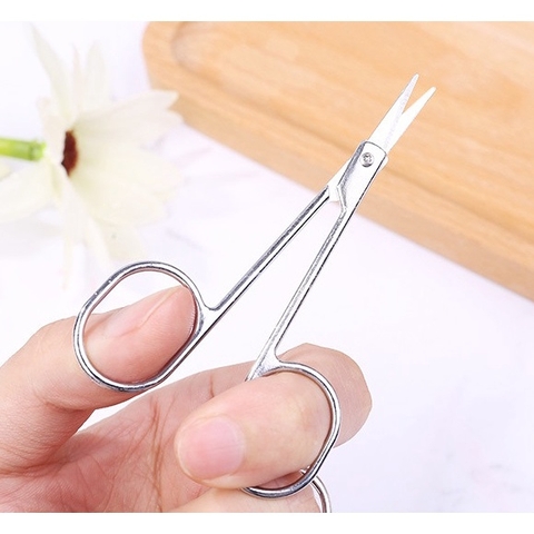 Kéo cắt tỉa lông mày, lông mi, lông mũi thép không rỉ