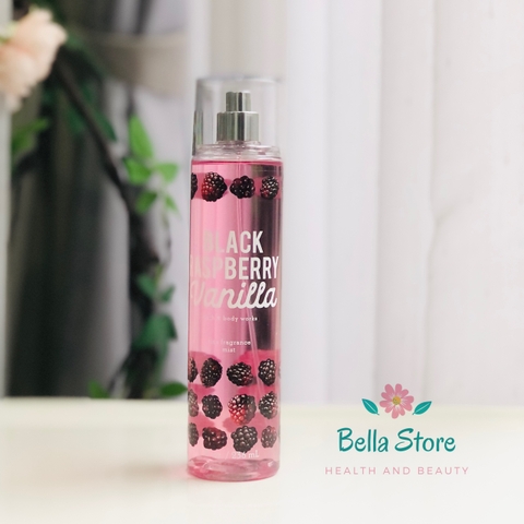 Xịt thơm cơ thể Bath and Body Works Bodymist Black Rasberry Vanilla