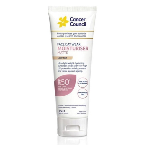 Kem chống nắng Cancer Council SPF50 Moisturiser Matte