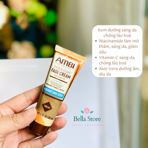 Kem dưỡng sáng da chống lão hoá Ambi Fade Cream Niacinamide Vitamin C