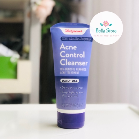 Sữa rửa mặt trị mụn Walgreens Acne Control Cleanser