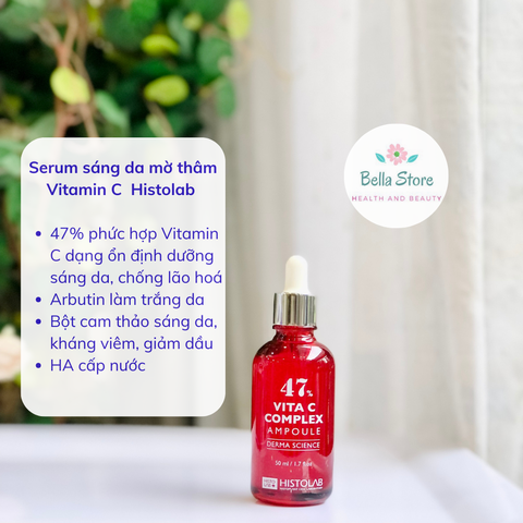 Serum sáng da mờ thâm Vitamin C Arbutin Histolab 47% Complex