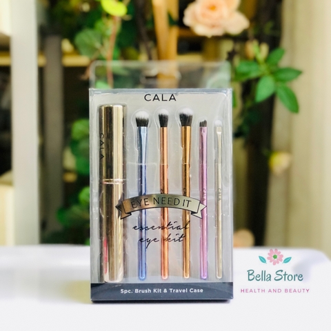Bộ cọ mắt CALA lông mềm mịn kèm hộp đựng kim loại