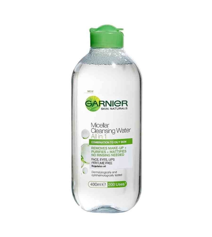 Tẩy Trang Garnier Micellar Cleansing Water xanh lá cho da hỗn hợp và da dầu