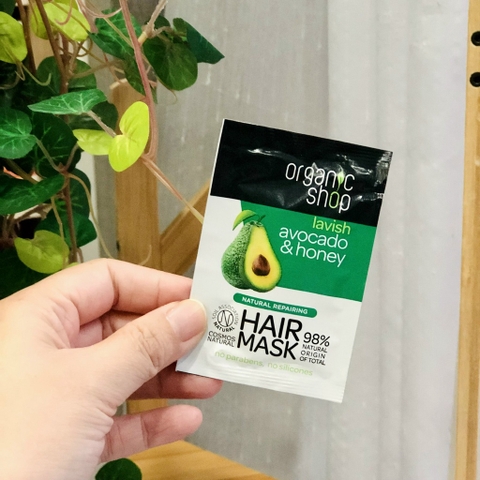 Sample ủ tóc mềm mượt bơ và mật ong ORGANIC Shop Hair Mask 6ml