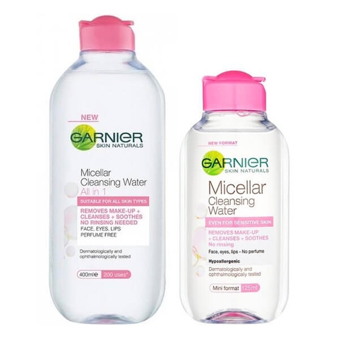 Tẩy Trang Garnier Micellar Cleansing Water hồng cho da nhạy cảm
