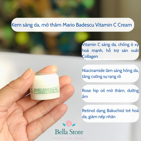 Kem dưỡng sáng da mờ thâm Niacinamide Vitamin C 10% Mario Badescu mini