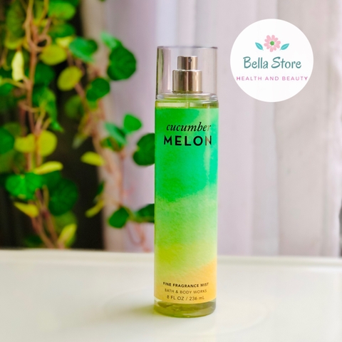 Xịt thơm cơ thể Bath and Body Works BBW Body Mist Cucumber Melon