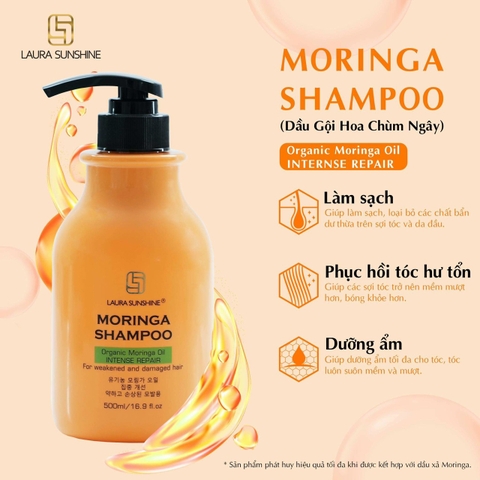 MORINGA SHAMPOO - Dầu Gội Phục Hồi Tóc Nhật Kim Anh - LAURA SUNSHINE