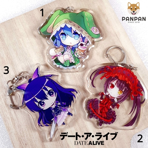 [ÉP ACRYLIC 2 MẶT] Móc khoá anime mica acrylic Date A Live (6cm)