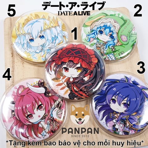 [TẶNG KÈM BAO BẢO VỆ] Huy hiệu lẻ Date A Live (6CM)