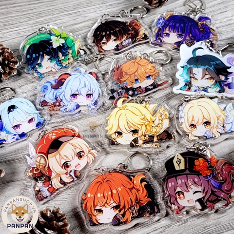 Móc khóa Anime DELUXE Genshin Impact Nằm (6cm)