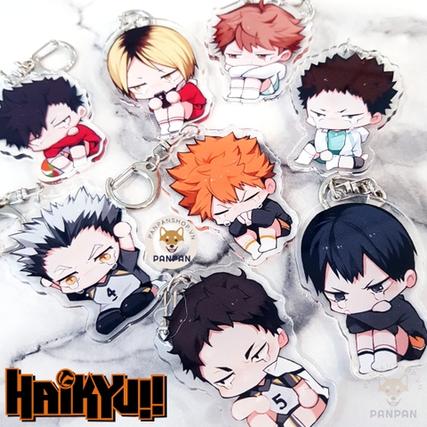 Móc Khoá Anime Mica Acrylic Haikyuu Ngồi 8 nhân vật (6m) - Haikyu