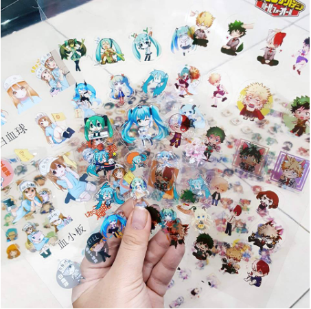Sticker trong suốt anime