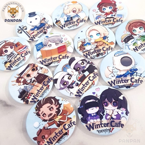 Huy Hiệu Identity V Winter Cafe - Mùa Đông 12 Nhân Vật (6CM)