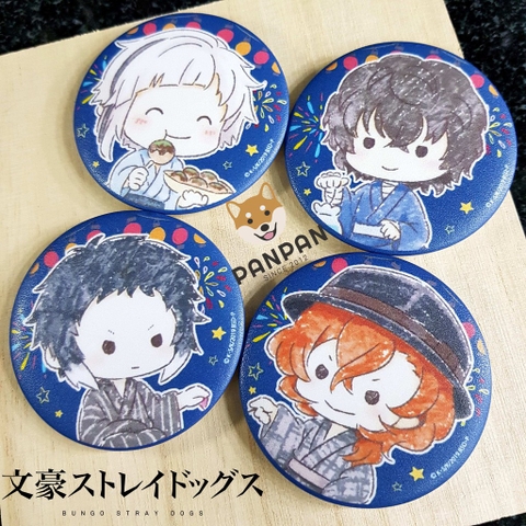 Set Huy Hiệu Bungou Stray Dogs Yukata - Set 4 (6cm)