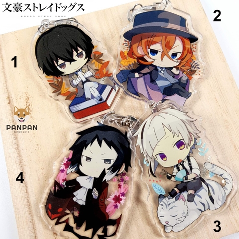 Móc khoá anime mica acrylic Bungo Stray Dogs 4 Mùa (6cm)