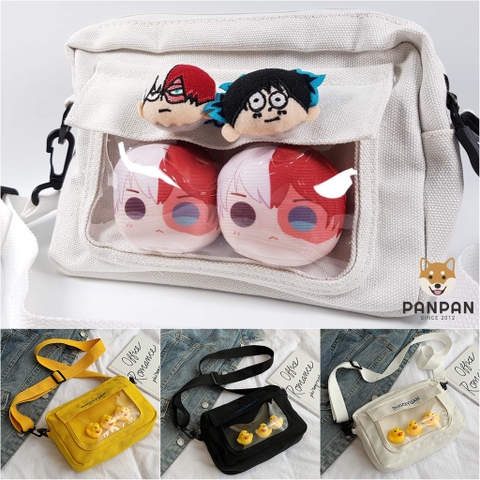 [Tặng kèm gà con] Itabag Canvas Basic - Túi đeo chéo trong suốt đơn giản