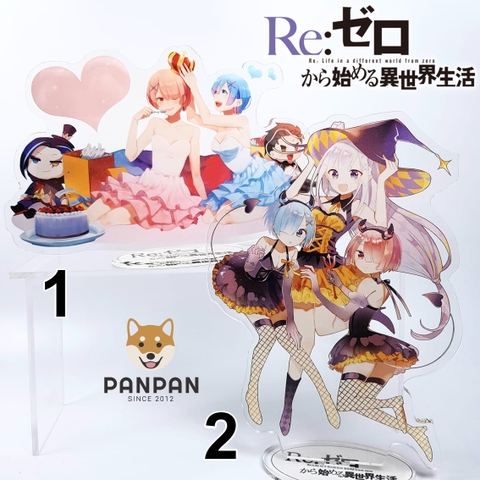 Mô Hình Standee acrylic anime hình Re:Zero 2