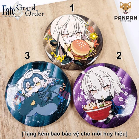 [TẶNG KÈM BAO BẢO VỆ] Huy hiệu lẻ Fate/Grand Order Ăn Vặt (6CM)