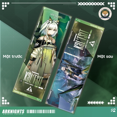 Thẻ Arknights ticket 2 mặt (21x7cm)