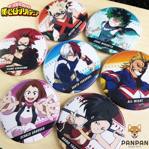 Set Huy Hiệu My Hero Academia Đồ Chiến Đấu - Set 3 và 4 mẫu lẻ (6cm)