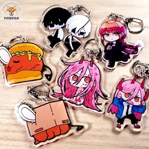 Móc khóa anime Chainsaw Man 2 mica (6cm) Makima, Pochita, Quanxi, Hirofumi Yoshida