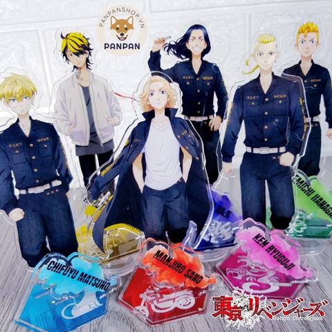 Mô Hình Standee acrylic Anime Tokyo Revengers đồng phục kèm bảng tên - 6 nhân vật (15cm)