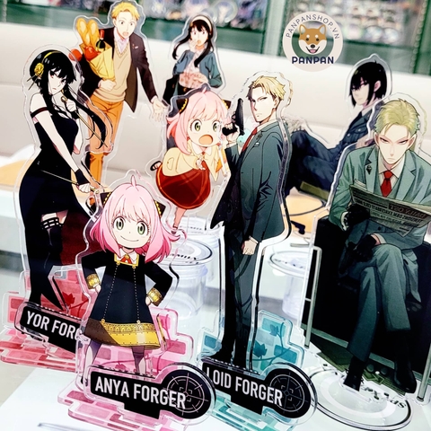 Mô Hình Standee acrylic Anime Spy x Family (15cm) Loid, Anya, Yor Forger