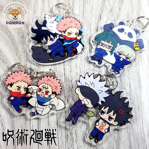 Móc Khoá Anime Mica Acrylic Jujutsu Kaisen Chibi couple (6m)