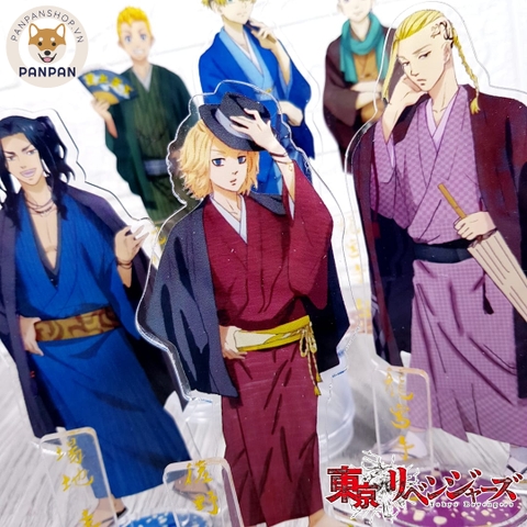 Mô Hình Standee acrylic Anime Tokyo Revengers Yukata kèm bảng tên - 6 nhân vật (15cm)