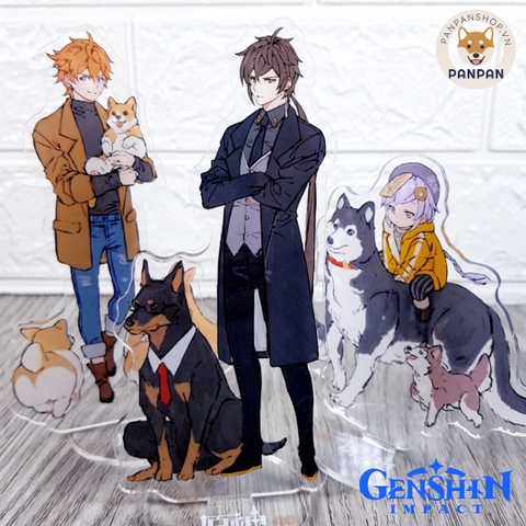 Mô Hình Standee Anime Genshin Impact và Thú Cưng (15cm)