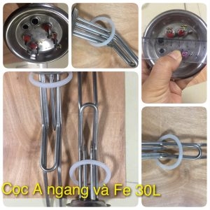 Cọc đốt A bình ngang và Ferroli 30L đường kính 9cm