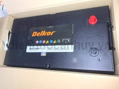 Ắc quy 12V Delkor N200 (210H52L) 200Ah axit kín khí 50x27x22 cm