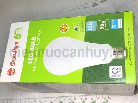 Bóng đèn led bulb trụ Rạng Đông 20W vàng A95N1