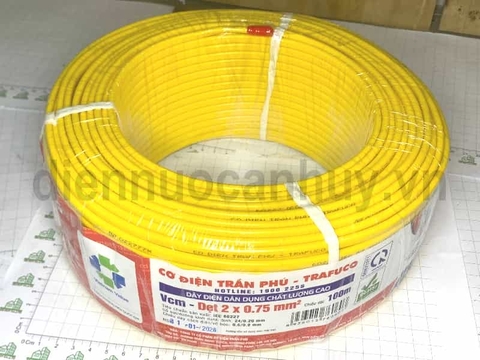 Dây điện đôi trần phú Vcm-dẹt 2x0.75 ô van