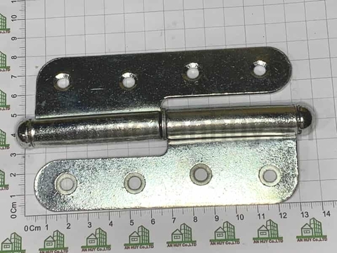 Bản lề cối cửa sắt mạ trắng rẻ 125x47 Anh Tùng số 5
