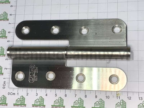 Bản lề cối inox 201 rẻ số 2 123x47x2.5  (bộ 2 cái trái phải)