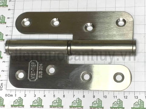 Bản lề cối inox 304 xịn Việt Tiệp 08125-304 bên trái 125x52x3