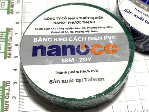 Băng dính điện nanoco xanh 20Y