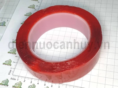 Băng keo 2 mặt 3M chịu nhiệt bản rộng 3cm dài khoảng 5m. Keo dán đa năng dán vật dụng gia đình, phụ kiện ô tô