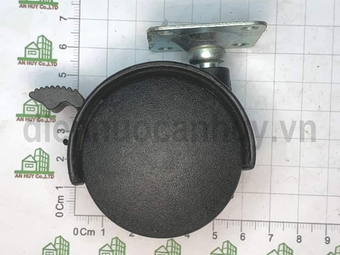 Banh xe ghế xoay đế vuông phi 50 cao 60 có khóa