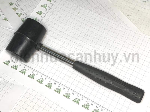 Búa đầu nhựa cao su Berrylion cán sắt dài 26cm. Dụng cụ gõ gạch ốp lát và lắp ráp nội thất chống trầy xước