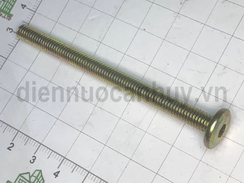 Bulong vàng bắt giường tủ M6x80 đầu rẹt lục giác